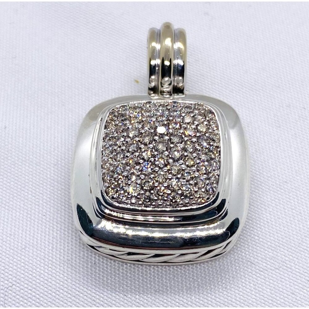 David Yurman Sterling Silver 925 and 18K Gold Enhancer 30mm